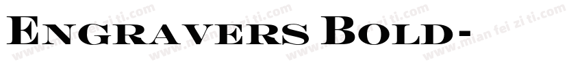 Engravers Bold字体转换